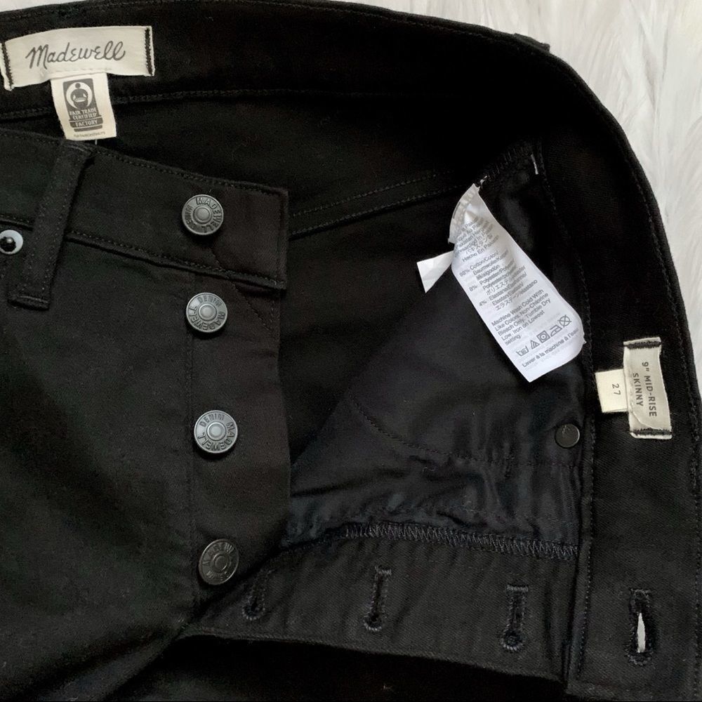 MADEWELL High Rise Black Skinny Jeans! - Picture 5 of 8